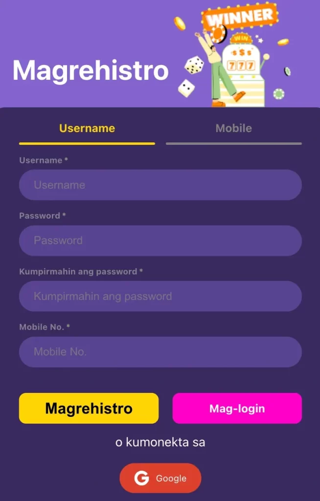 Step-by-step guide to register at P566 Casino using the P566 app or website